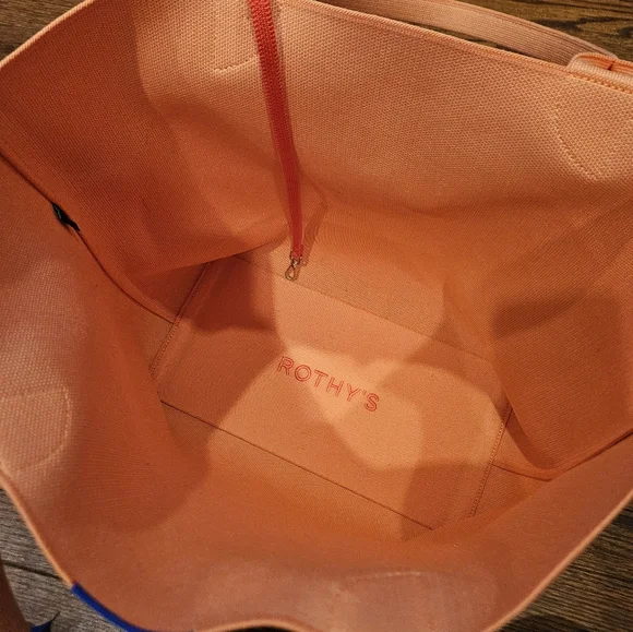 Rothy's The Lightweight Tote Shoulder Bag In Clementine Orange - Picture 7 of 9